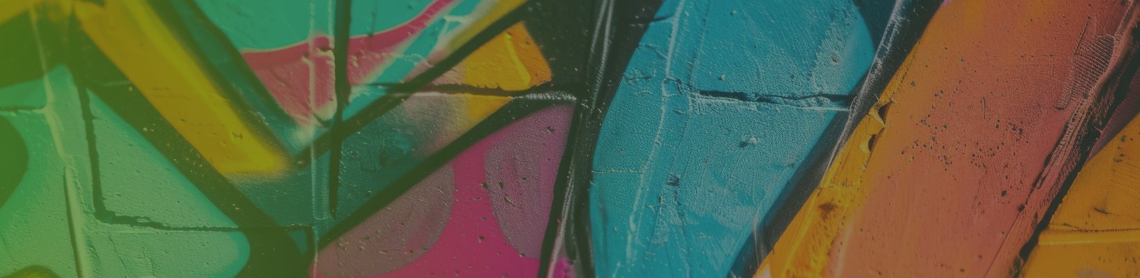 multi coloured graffiti header