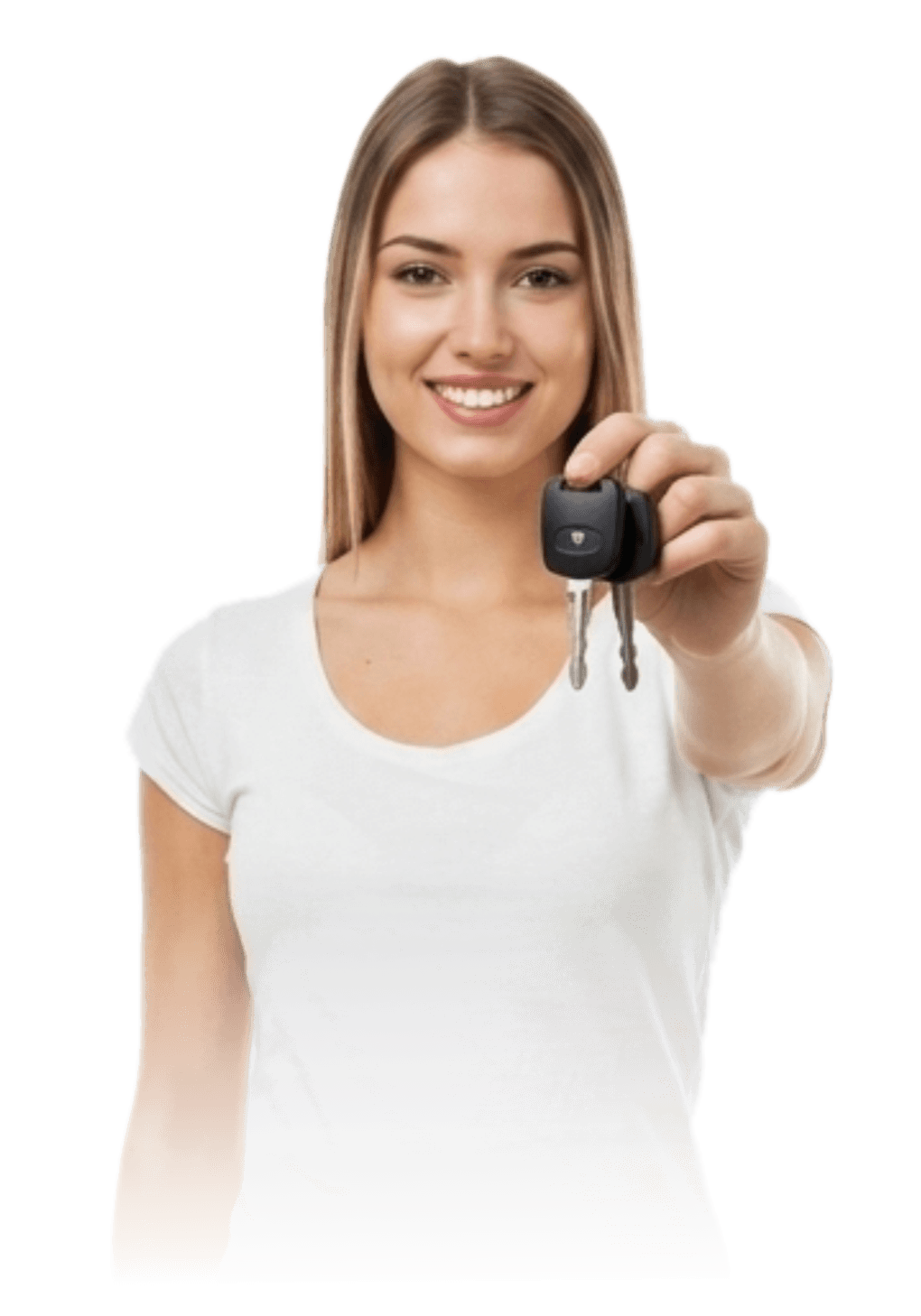 StreetSafe Driving School Happy StreetSafe Driving School student standing facing camera holding car keys after driving lessons Farnborough